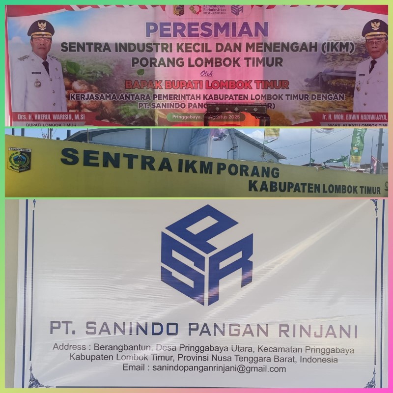Foto Sentra IKM/ Pabrik Porang yang Dikelola oleh PT Sanindo Pangan Rinjani (SPR) dam Baru Diresmikan oleh Bupati Drs. H. Haerul Warisin, M.Si pada Kamis (14/8/2025) (Dok. Pribadi)